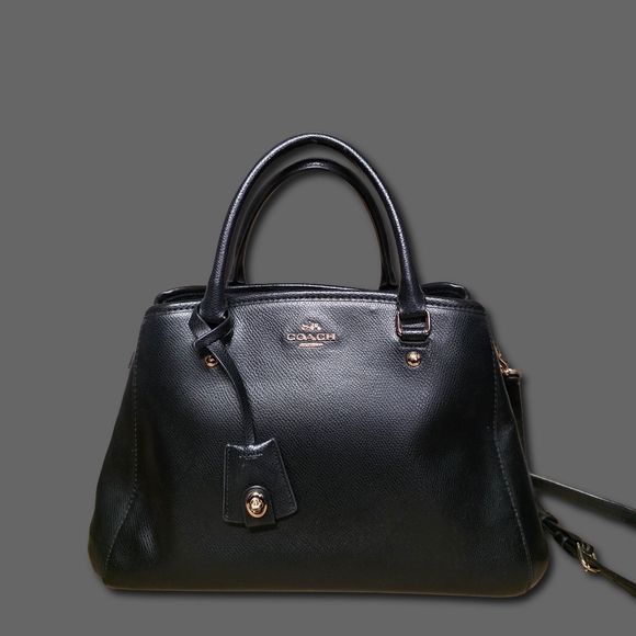 Coach Handbags - Coach Crossgrain Leather Small Margot Carryall Crossbody Shoulder Bag Black